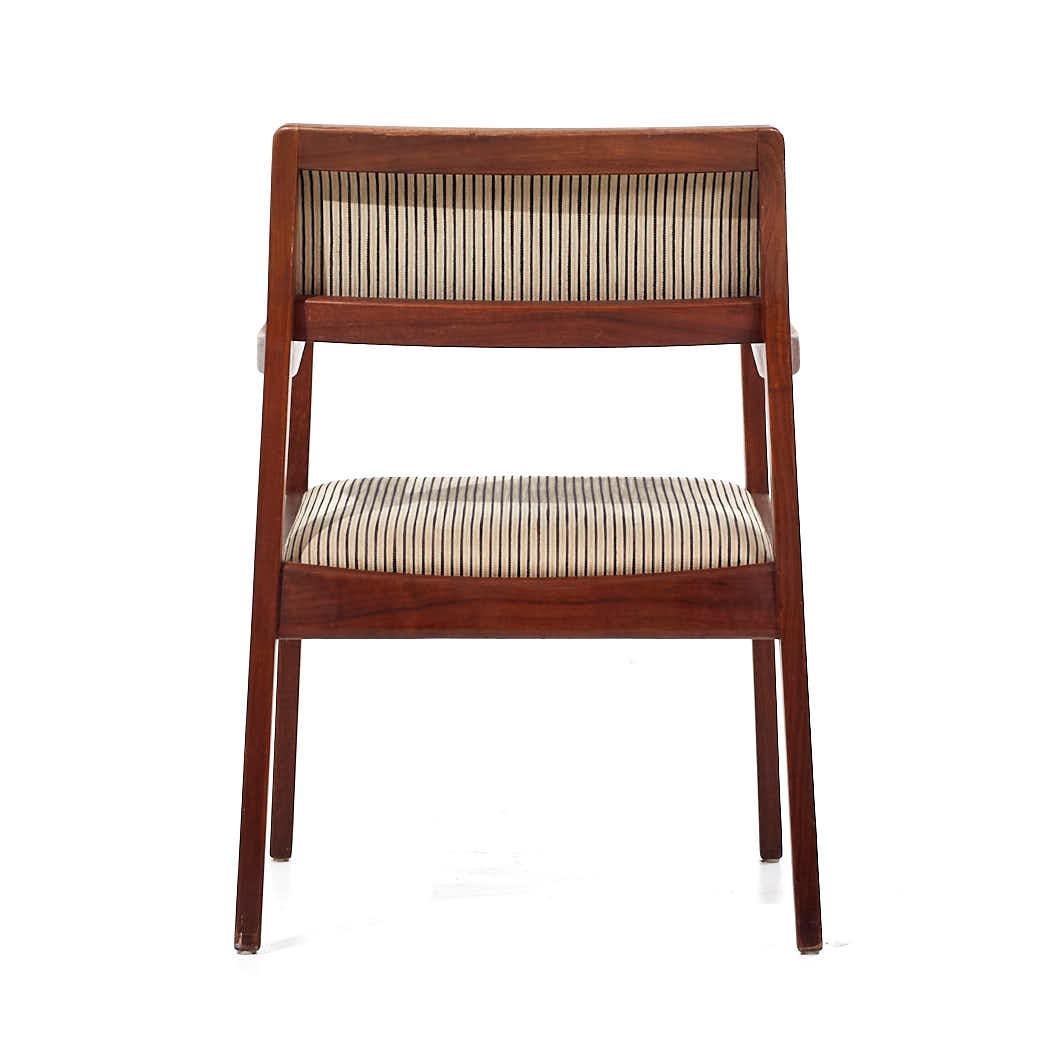 Jens Risom Mid Century Walnut Playboy Dining Chairs - Set of 4 For Sale 1