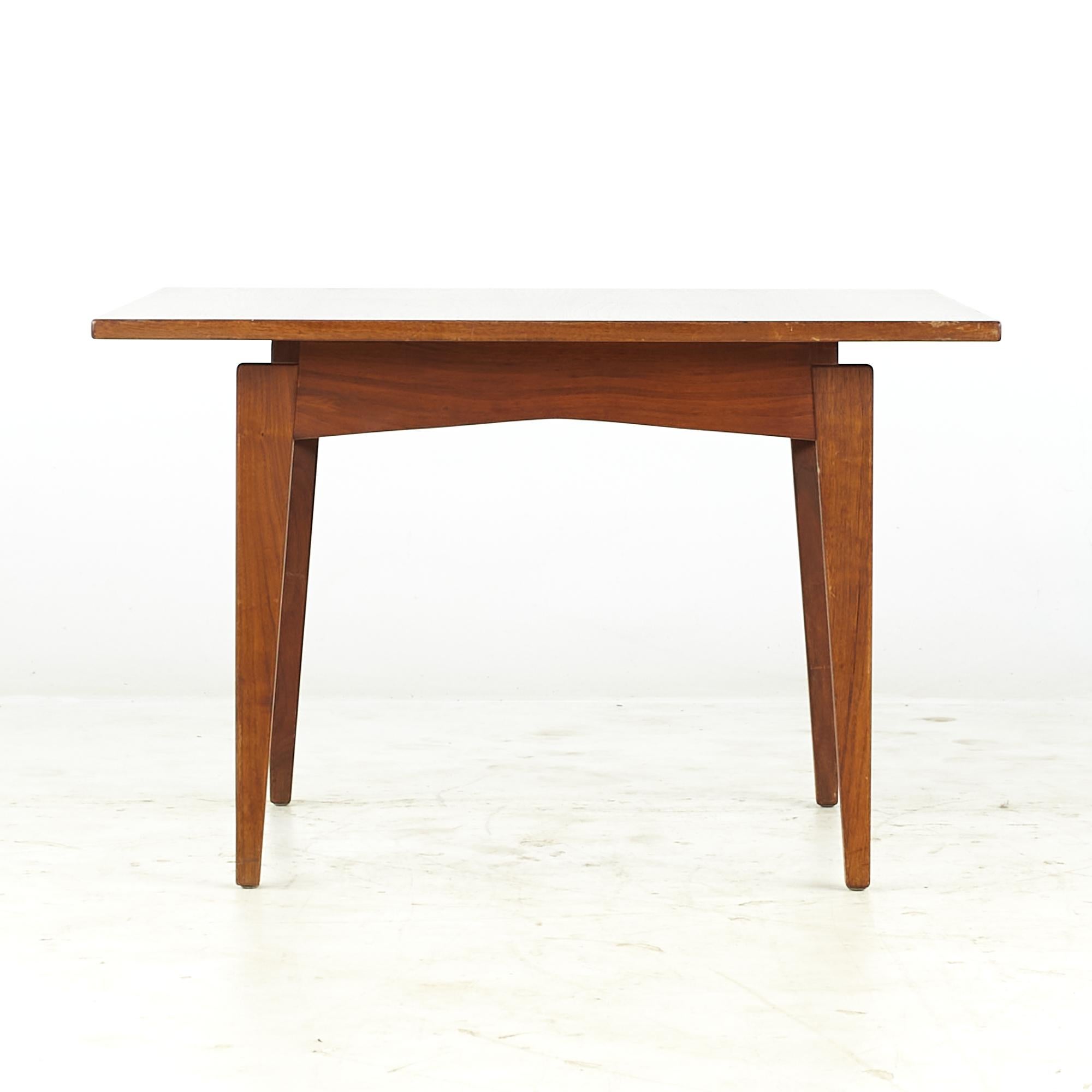 Jens Risom midcentury Walnut Side Coffee Table

This coffee table measures: 32 wide x 32 deep x 21 inches high

All pieces of furniture can be had in what we call restored vintage condition. That means the piece is restored upon purchase so it’s
