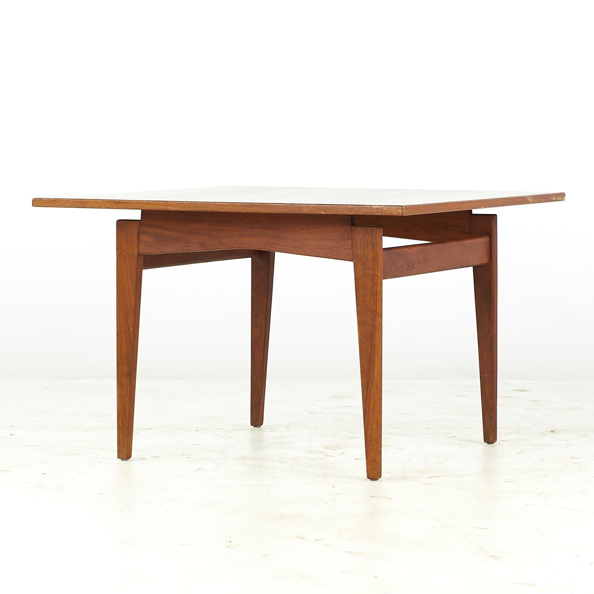 Mid-Century Modern Jens Risom Midcentury Walnut Side Coffee Table For Sale