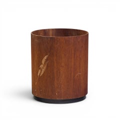 Jens Risom Mid Century Walnut Waste Basket