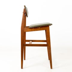 Tabouret Jens Risom en noyer du milieu du siècle dernier