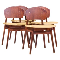 Jens Risom Model C-275 - Sedie da pranzo in noce del Medioevo - Set di 4 sedie