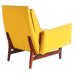 Jens Risom Model No. 2118 Walnut Lounge Chair in Original Upholstery, c. 1960's