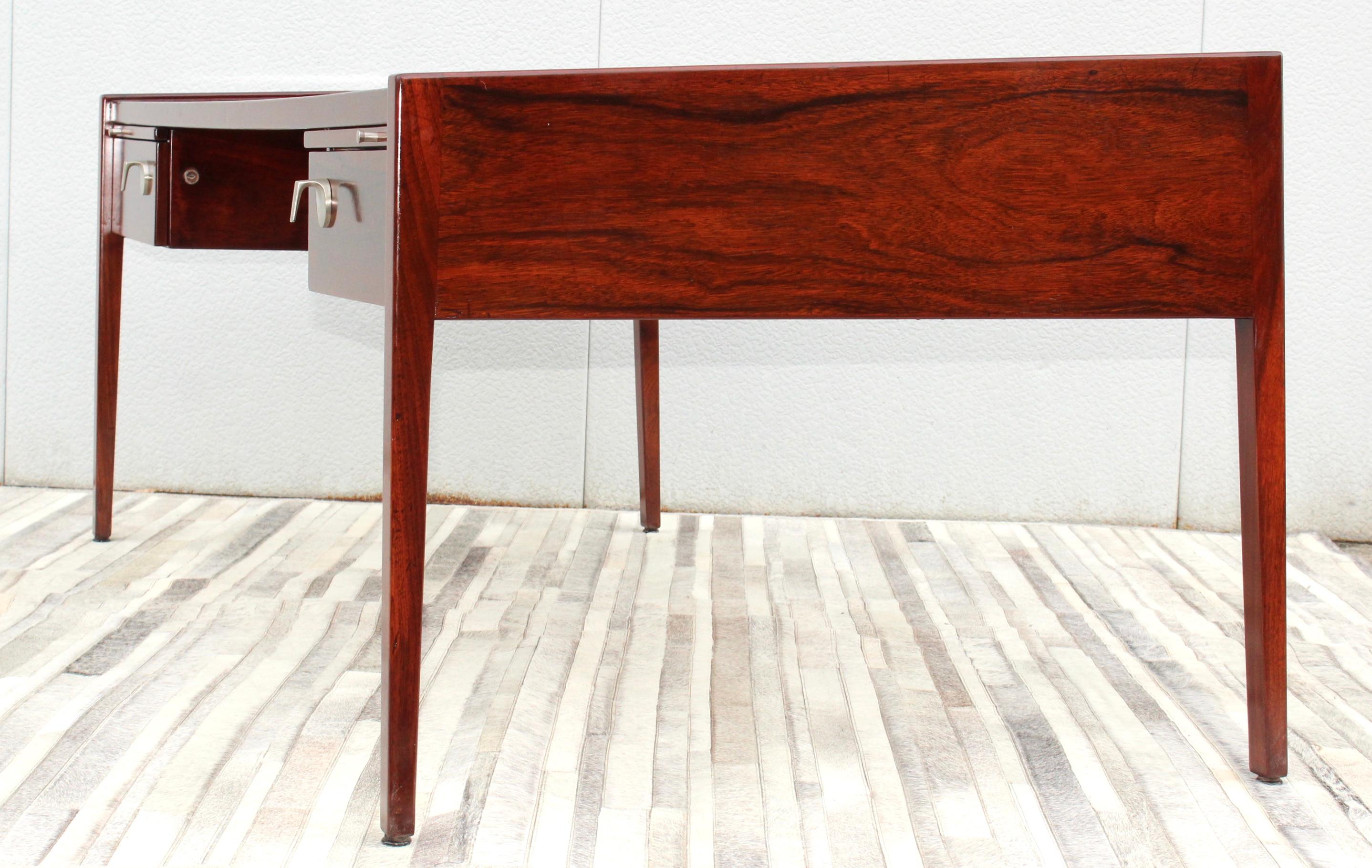 Jens Risom Modernist Executive Rosewood Desk 3