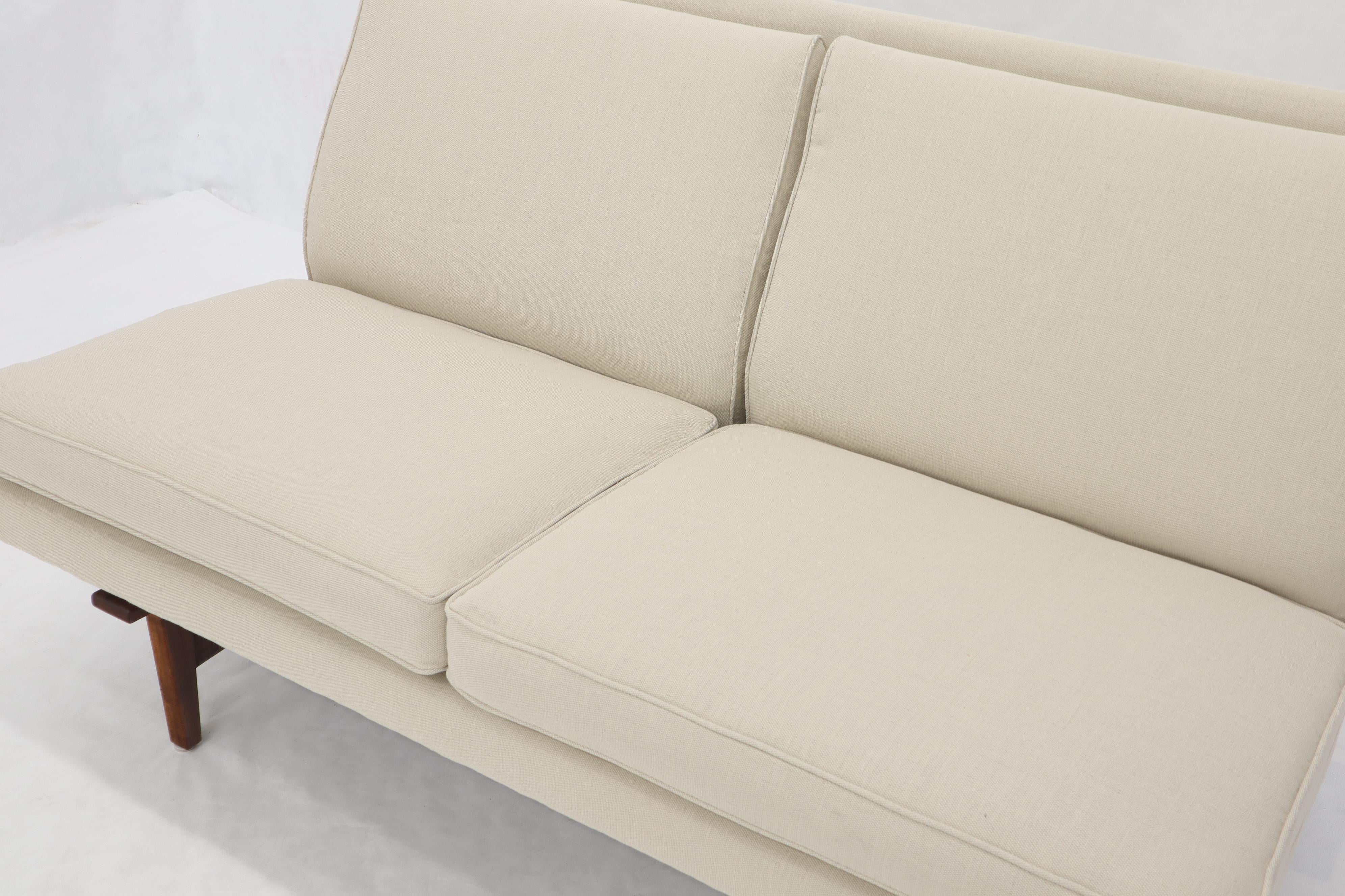Jens Risom New Canval like Upholstery Loveseat Sofa by Jens Risom 4