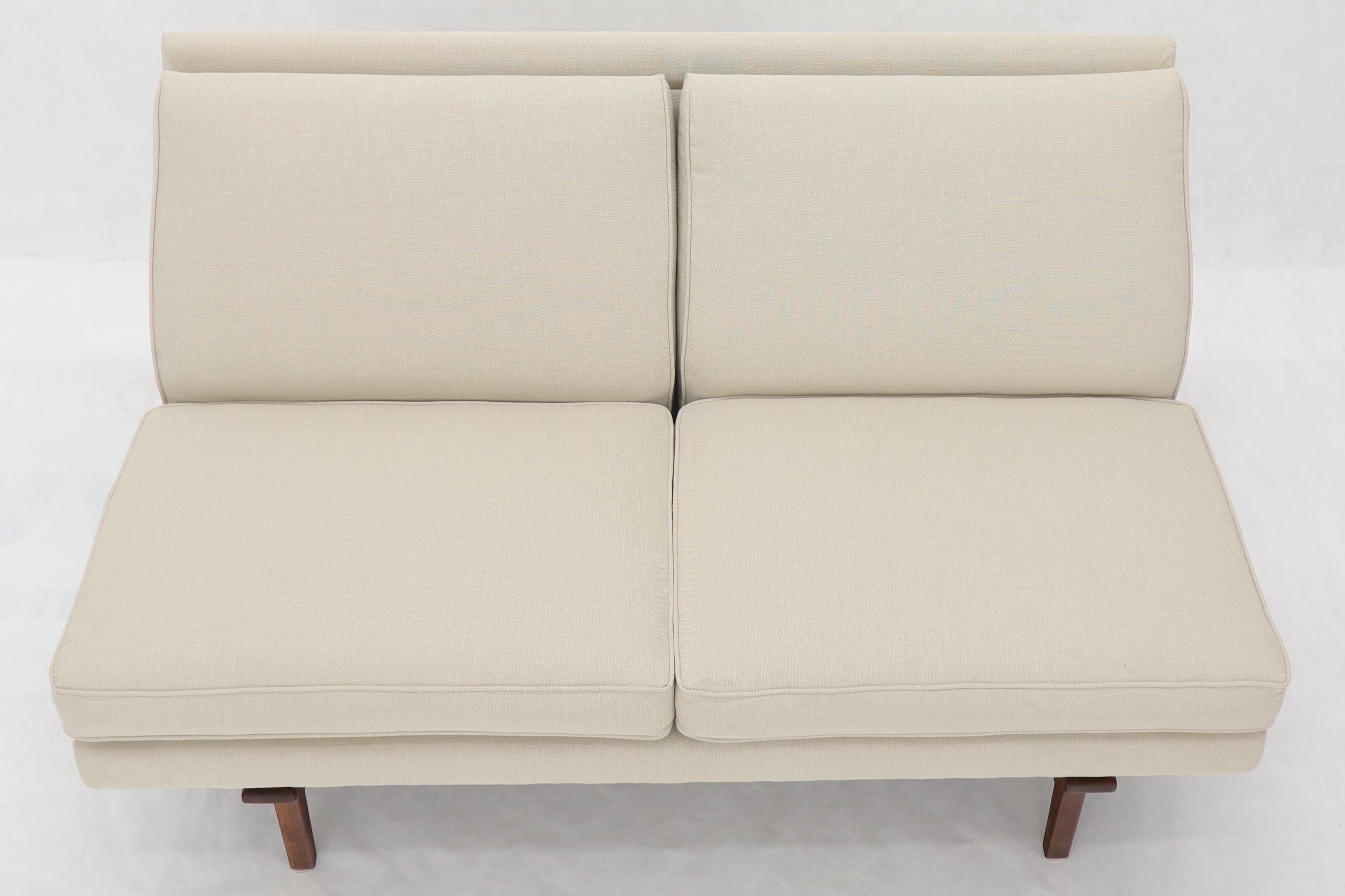 20th Century Jens Risom New Canval like Upholstery Loveseat Sofa by Jens Risom