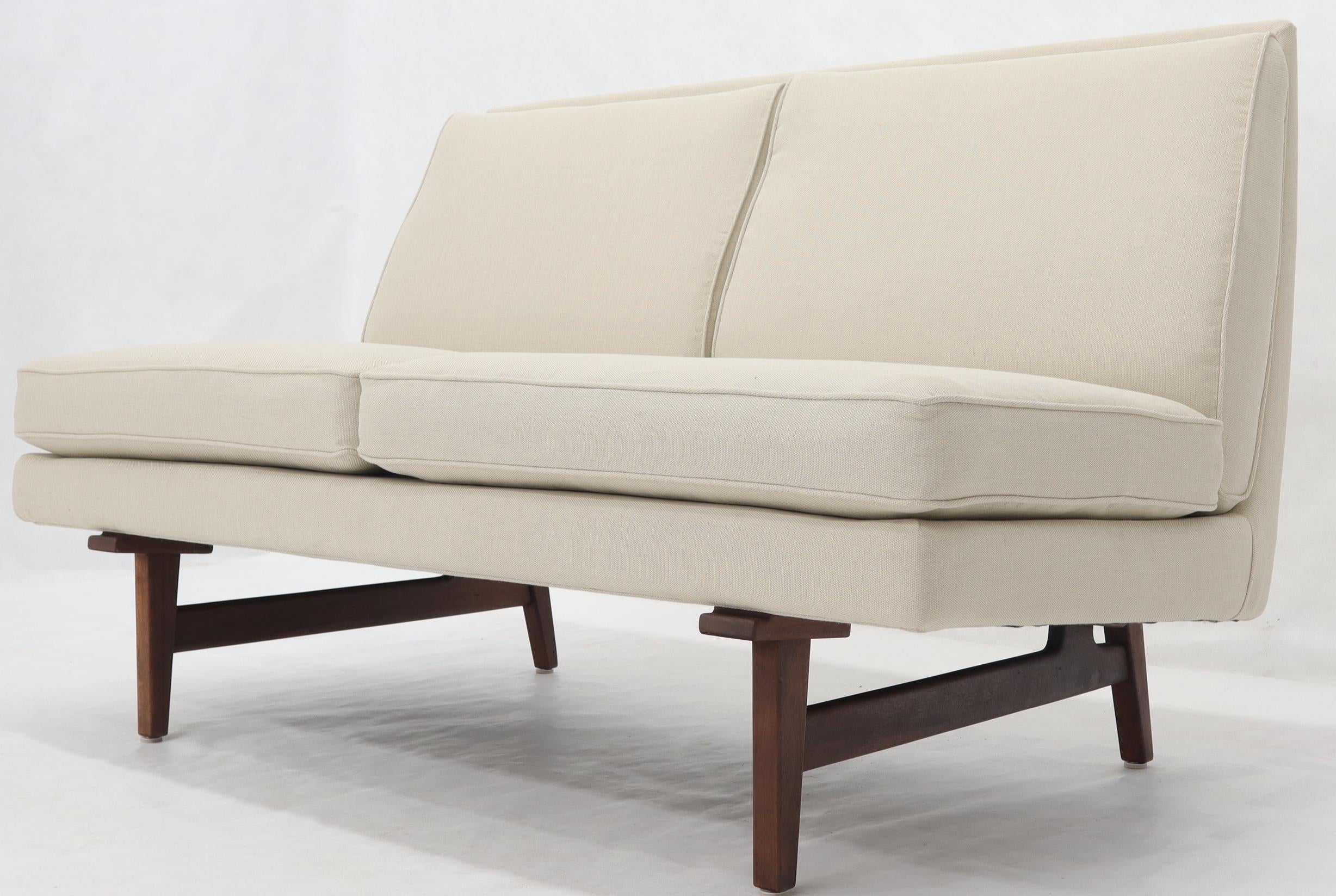 Jens Risom New Canval like Upholstery Loveseat Sofa by Jens Risom 1