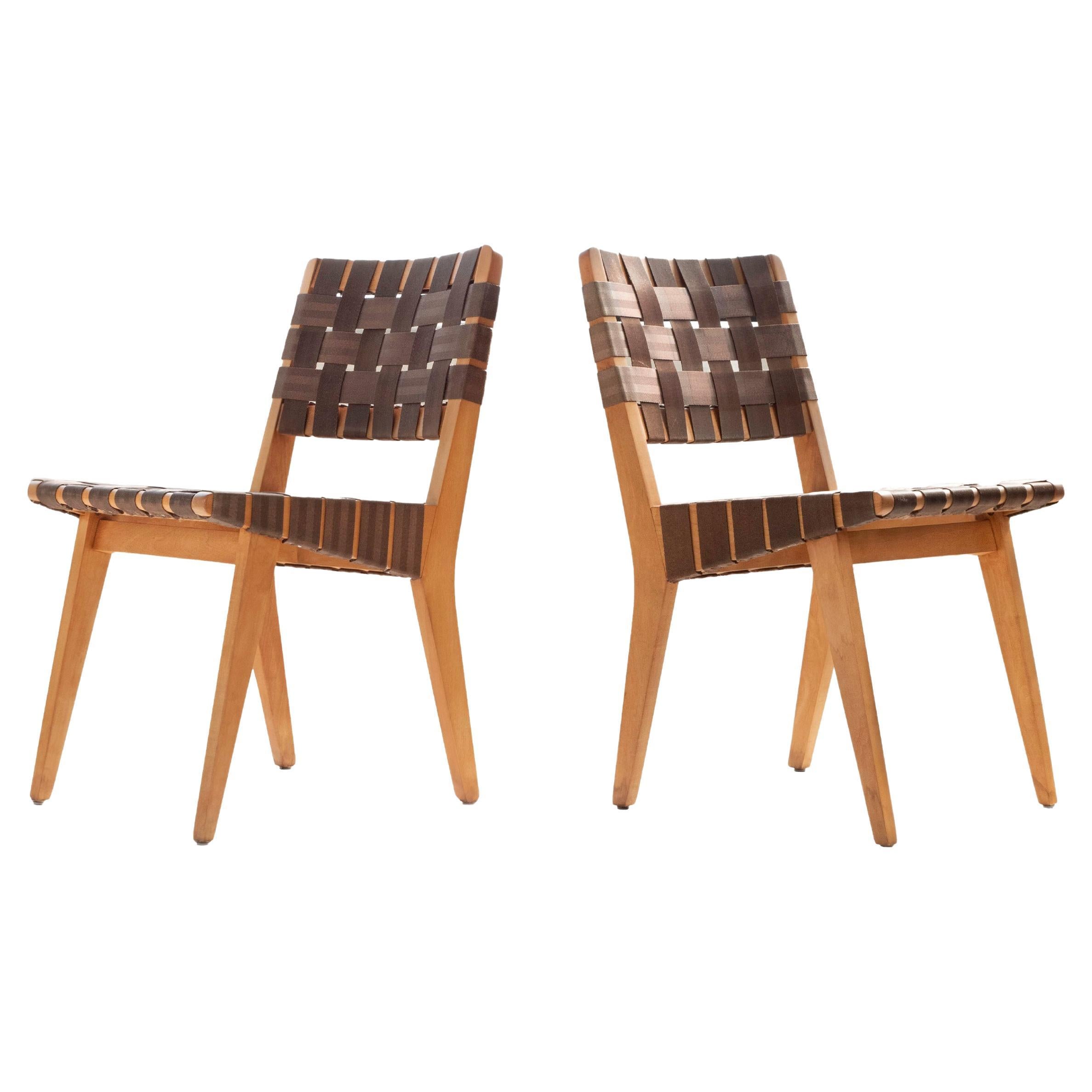 Jens Risom Original Pair of Side Chairs for Walter Knoll, Circa 1940's For Sale