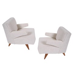 Jens Risom Paddle Arm Lounge Chairs
