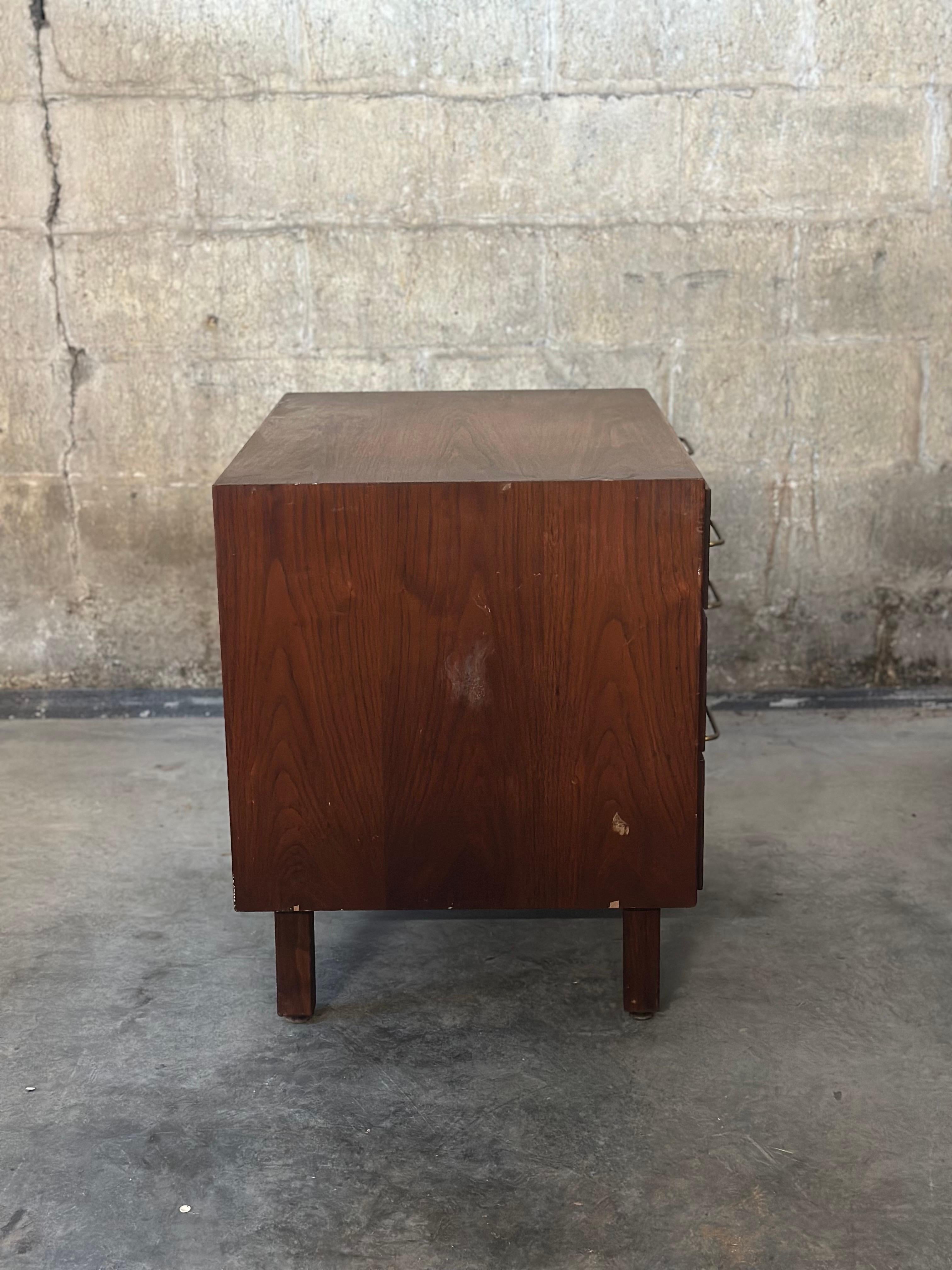 Mid-Century Modern Jens Risom Petite Walnut Cabinet For Sale