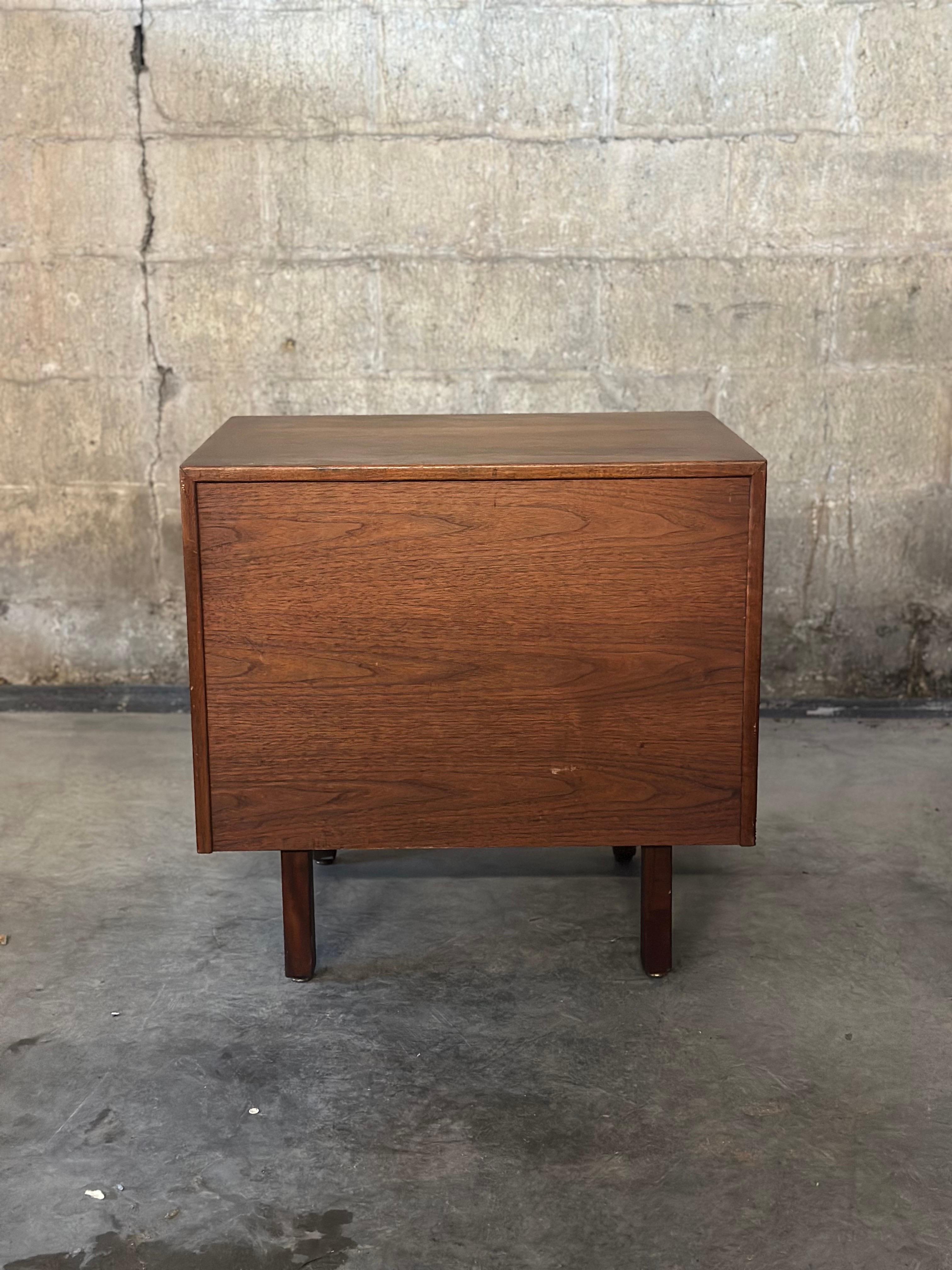 20th Century Jens Risom Petite Walnut Cabinet For Sale