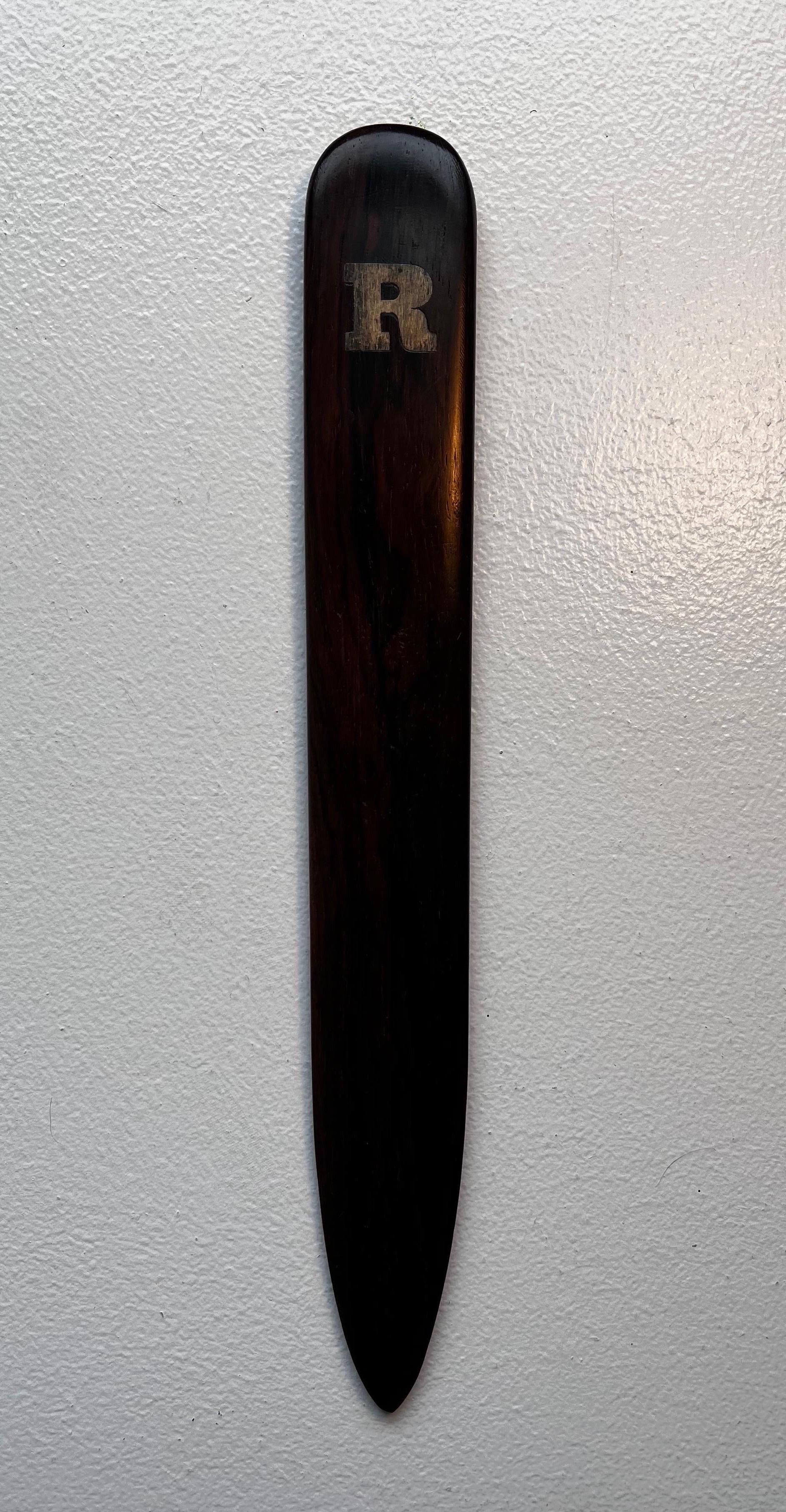 Rosewood letter opener from the office of Jens Risom 

marked with the Jens Risom 