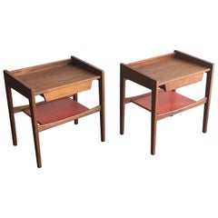 Jens Risom Rare Pair of Nightstands