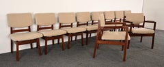 Jens Risom Set of 10 Dining Chairs, 1955-1965