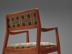 Jens Risom Satz von vier 'Playboy' Esszimmerstühlen in Nussbaum