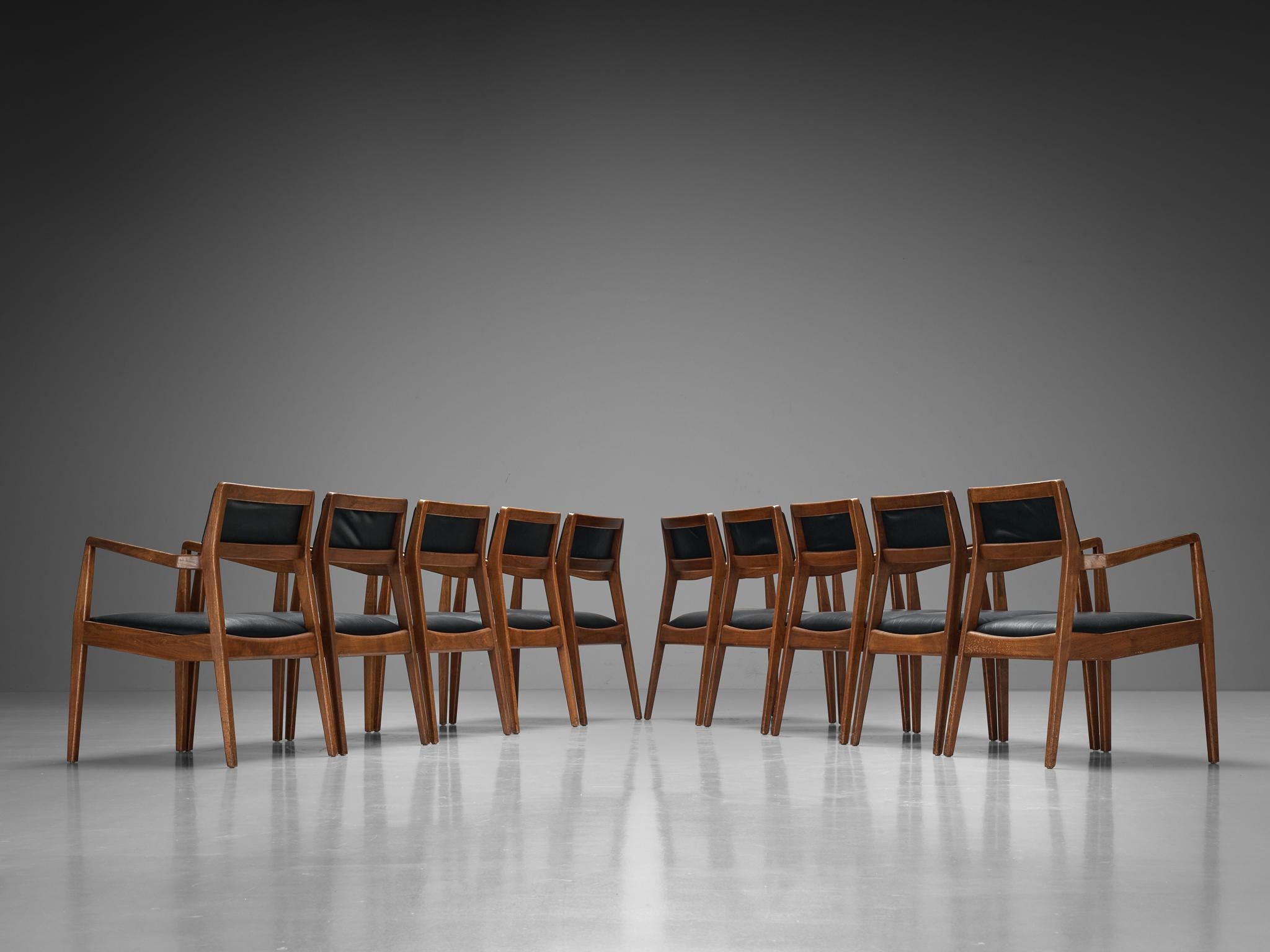 Jens Risom Ensemble de dix fauteuils 