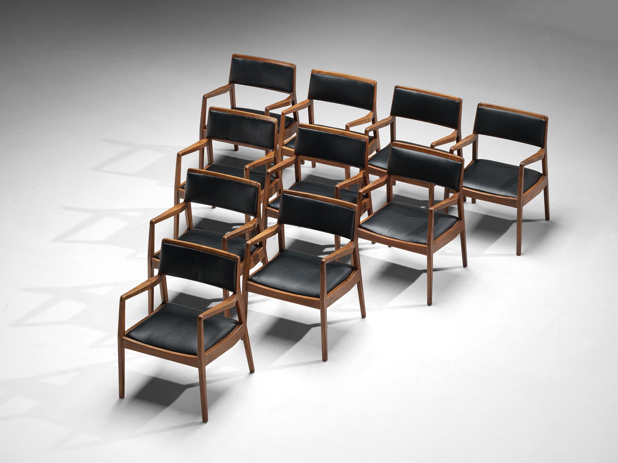 Jens Risom, ensemble de dix fauteuils 