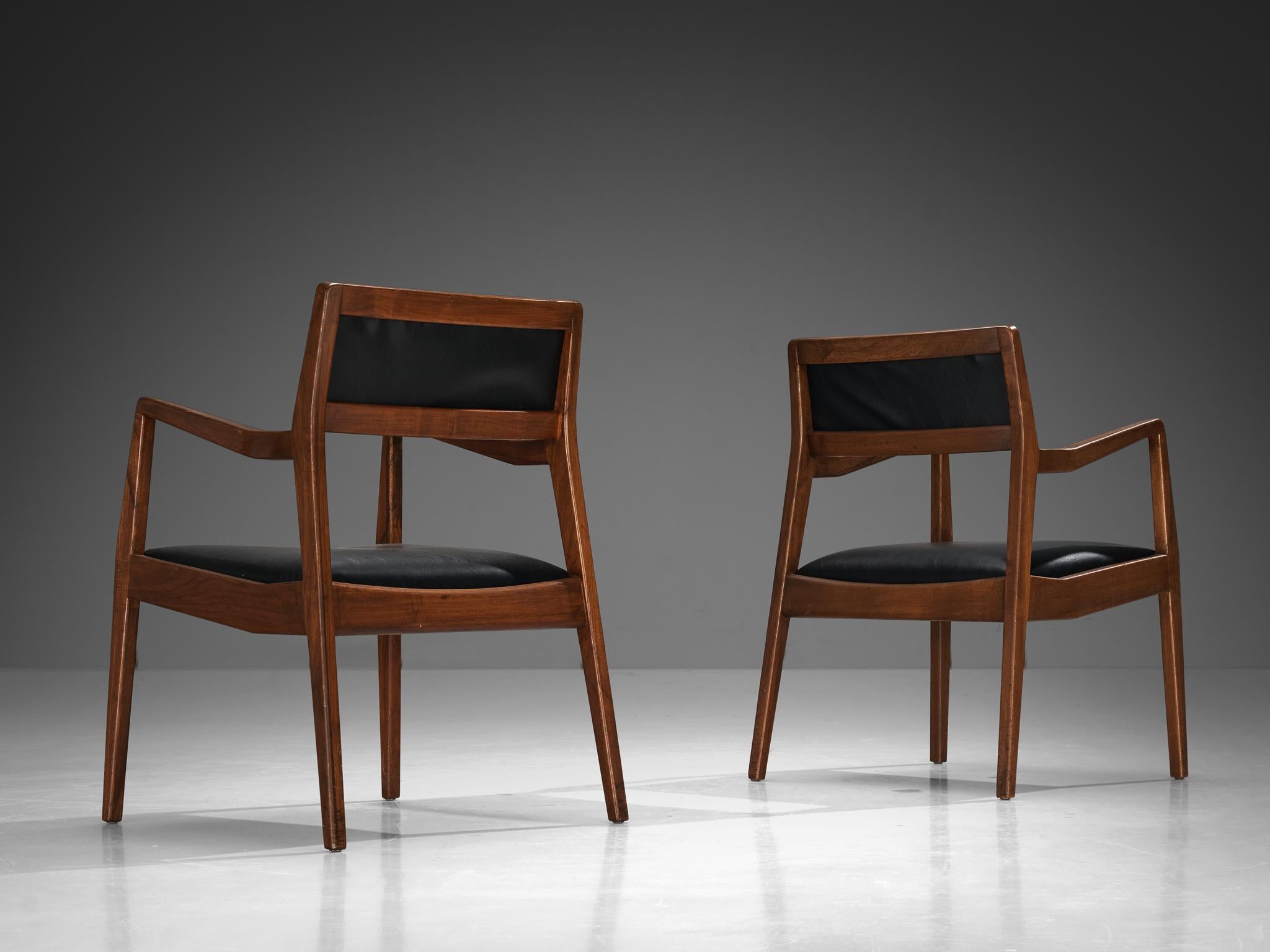 Imitation cuir Jens Risom Ensemble de dix fauteuils 