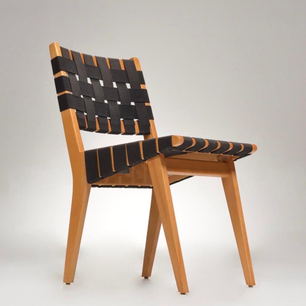Cotton 10 Jens Risom Side Chairs for Knoll For Sale