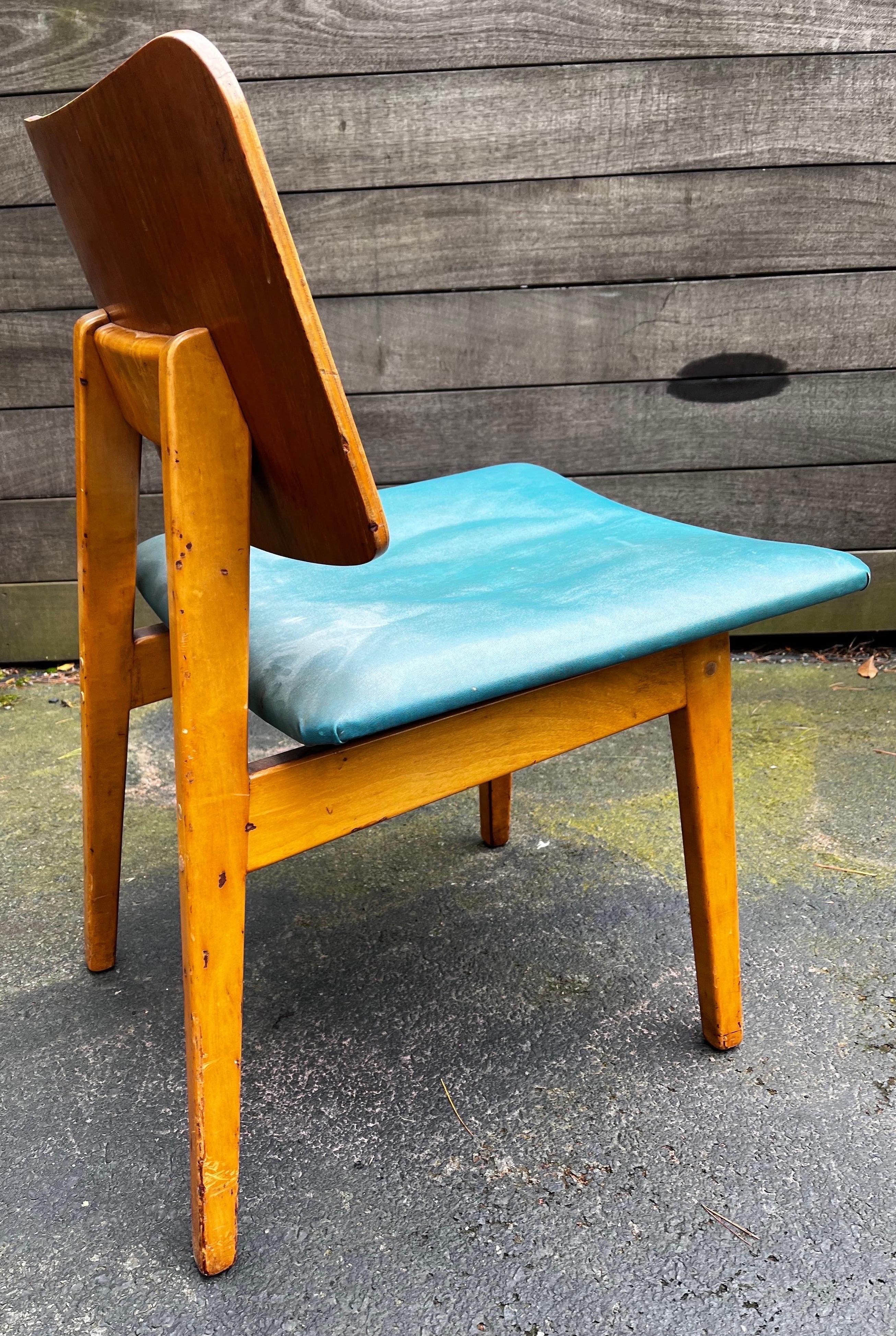 American Jens Risom Side Chair in original condition, c. 1940