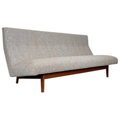 Jens Risom Sofa - Mid Century Modern - Model 250 Armless Sofa with Walnut Base