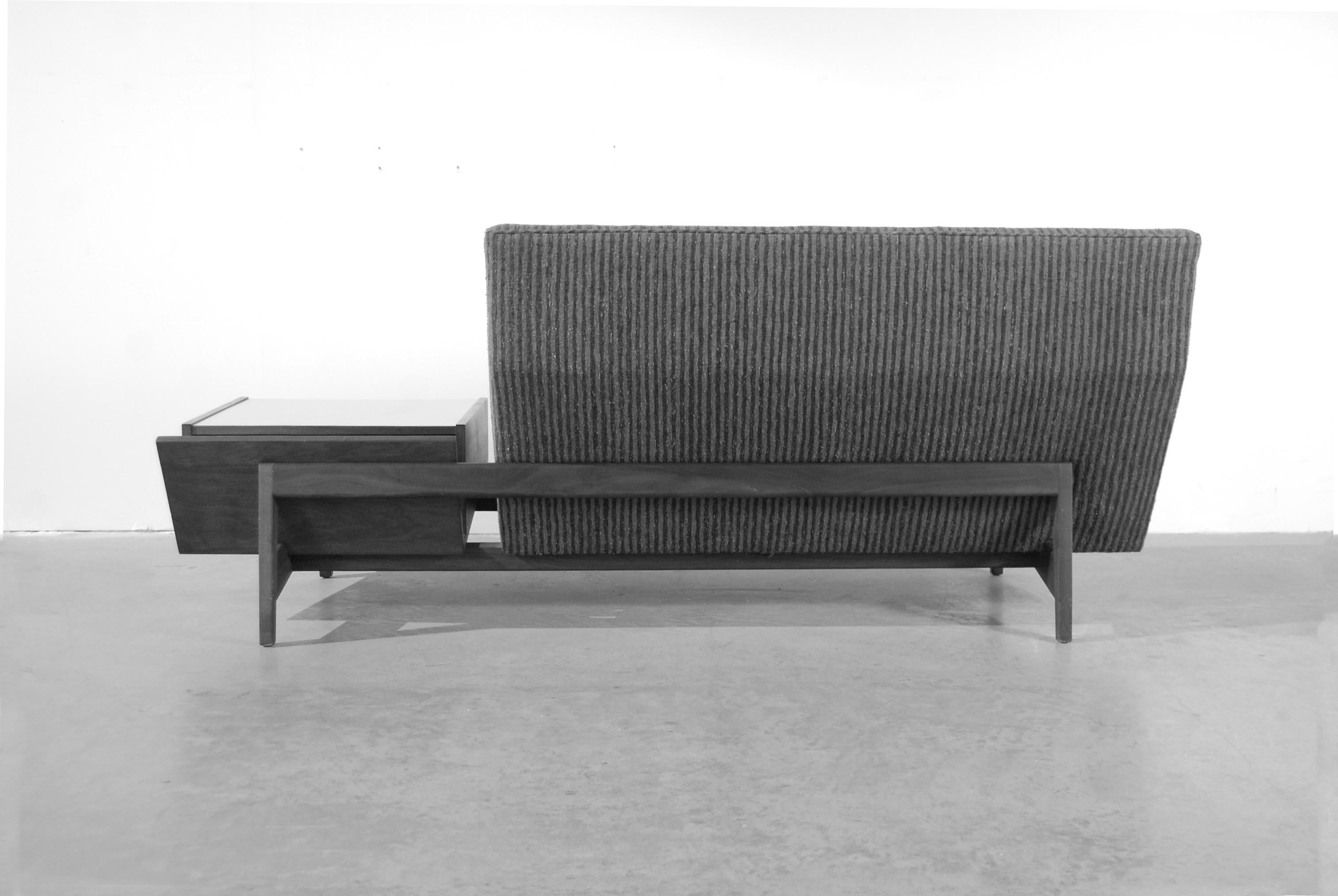 American Jens Risom Sofa with Built in Storage Table