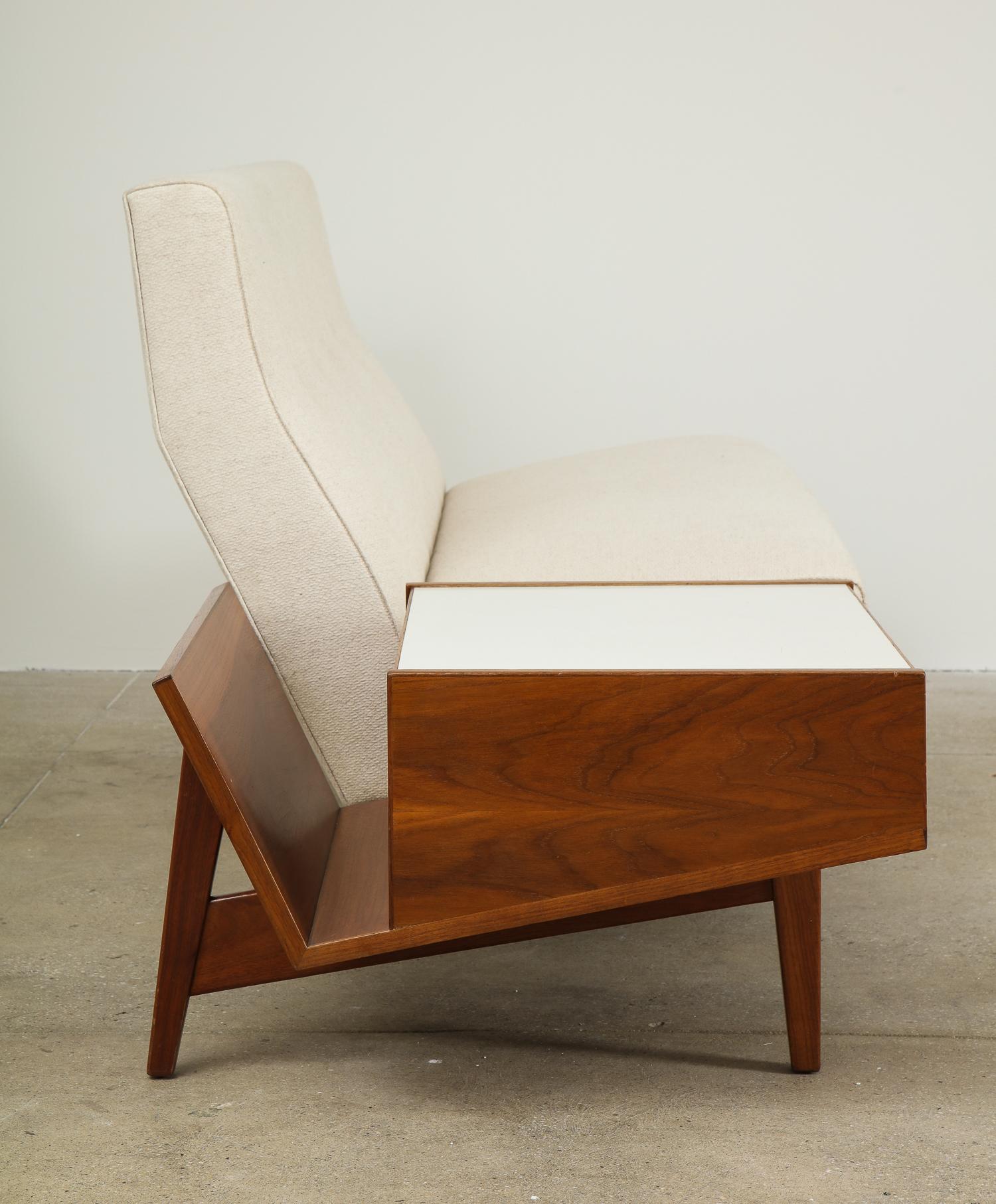 Mid-20th Century Jens Risom Sofa with Magazine Table