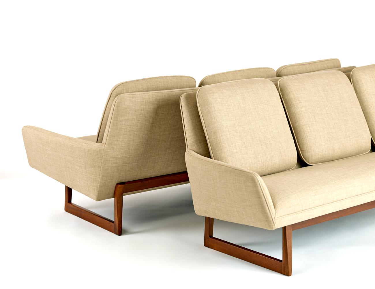 Mid-Century Modern Jens Risom Sofas Matching Pair circa 1960s