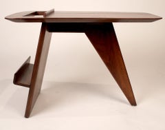 Jens Risom Solid Walnut 1950s Magazine Side Table