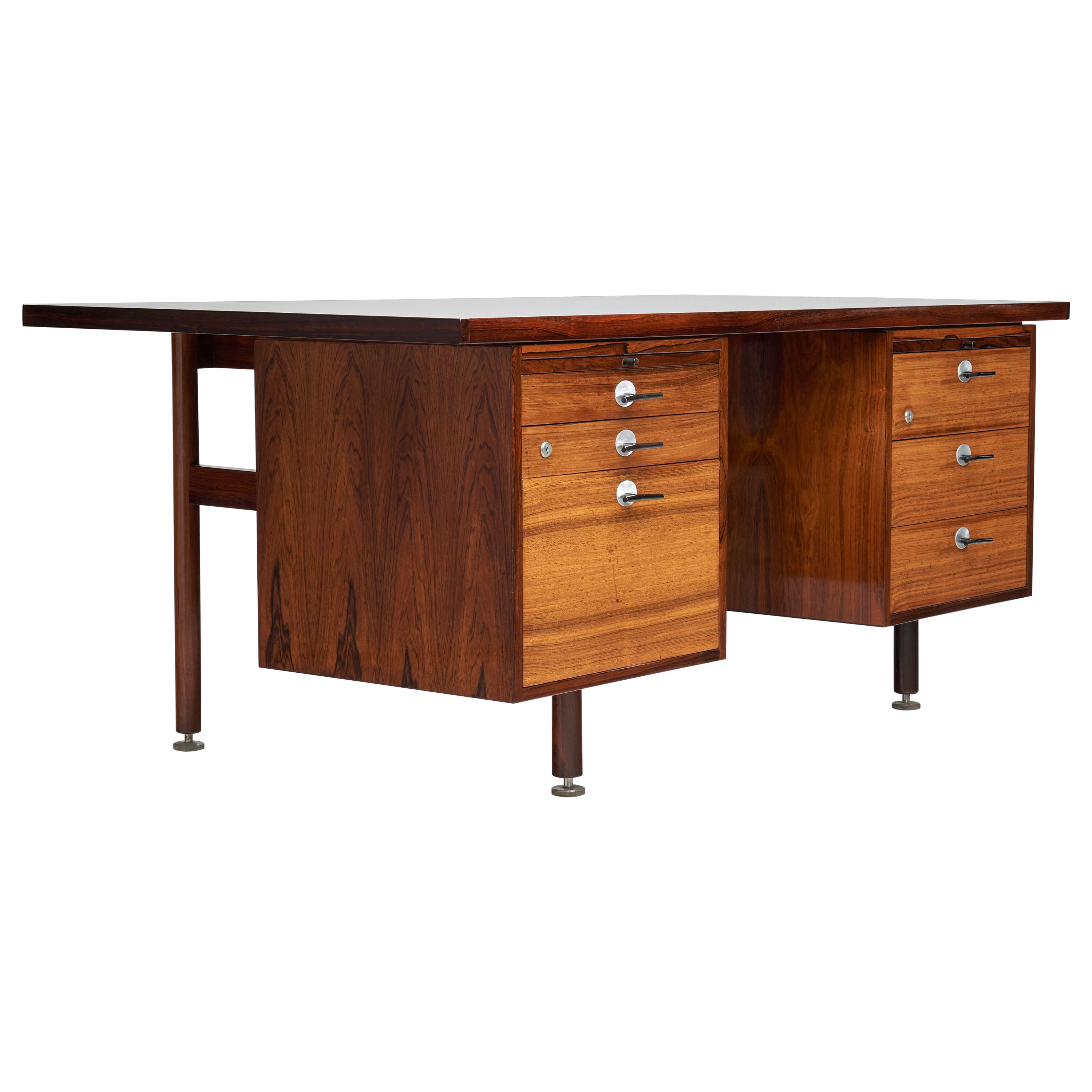 Jens Risom Solid Wood Desk, Denmark, 1960s
