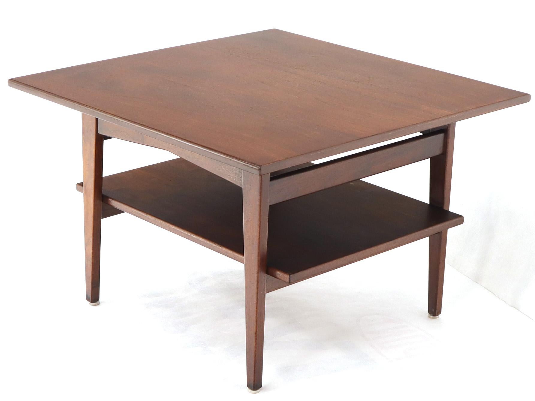 Jens Risom Square Occasional Coffee Side Table Oiled Walnut 4
