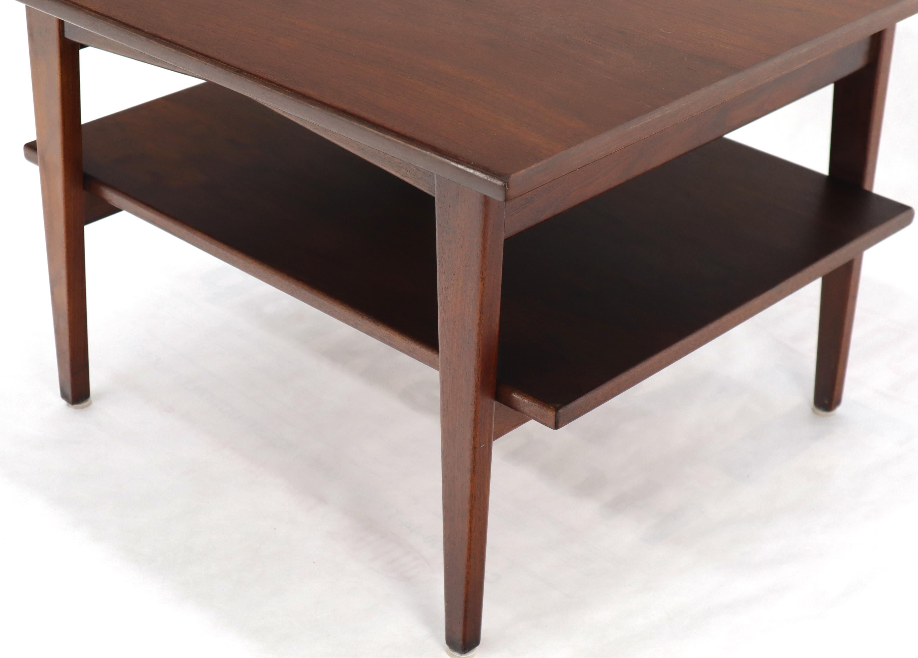 American Jens Risom Square Occasional Coffee Side Table Oiled Walnut