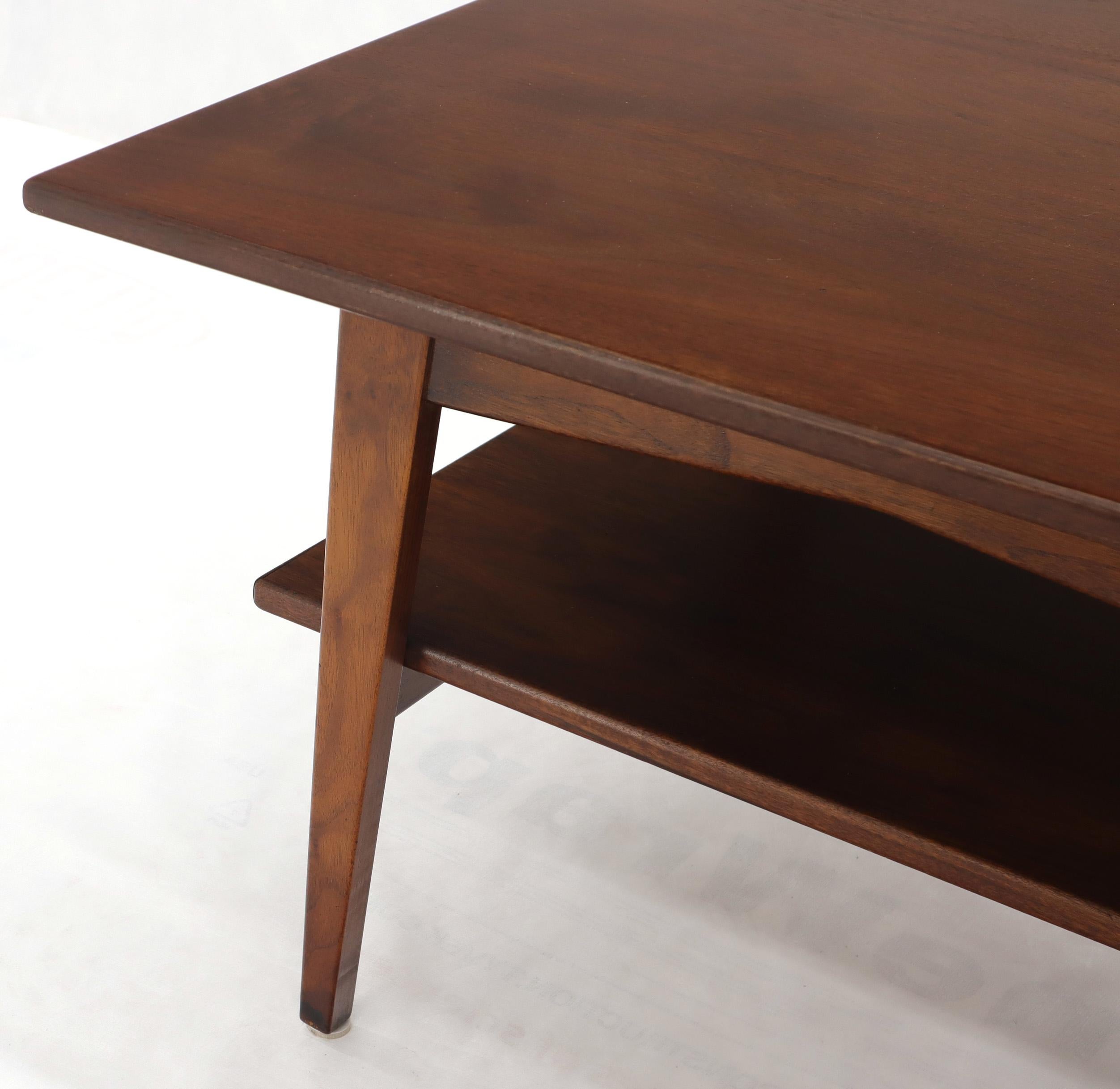 20th Century Jens Risom Square Occasional Coffee Side Table Oiled Walnut