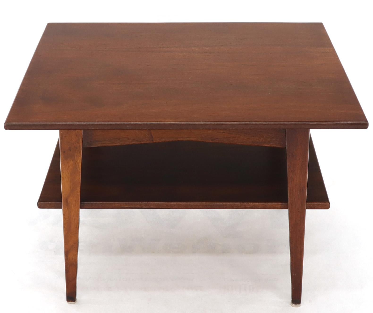 Jens Risom Square Occasional Coffee Side Table Oiled Walnut 2