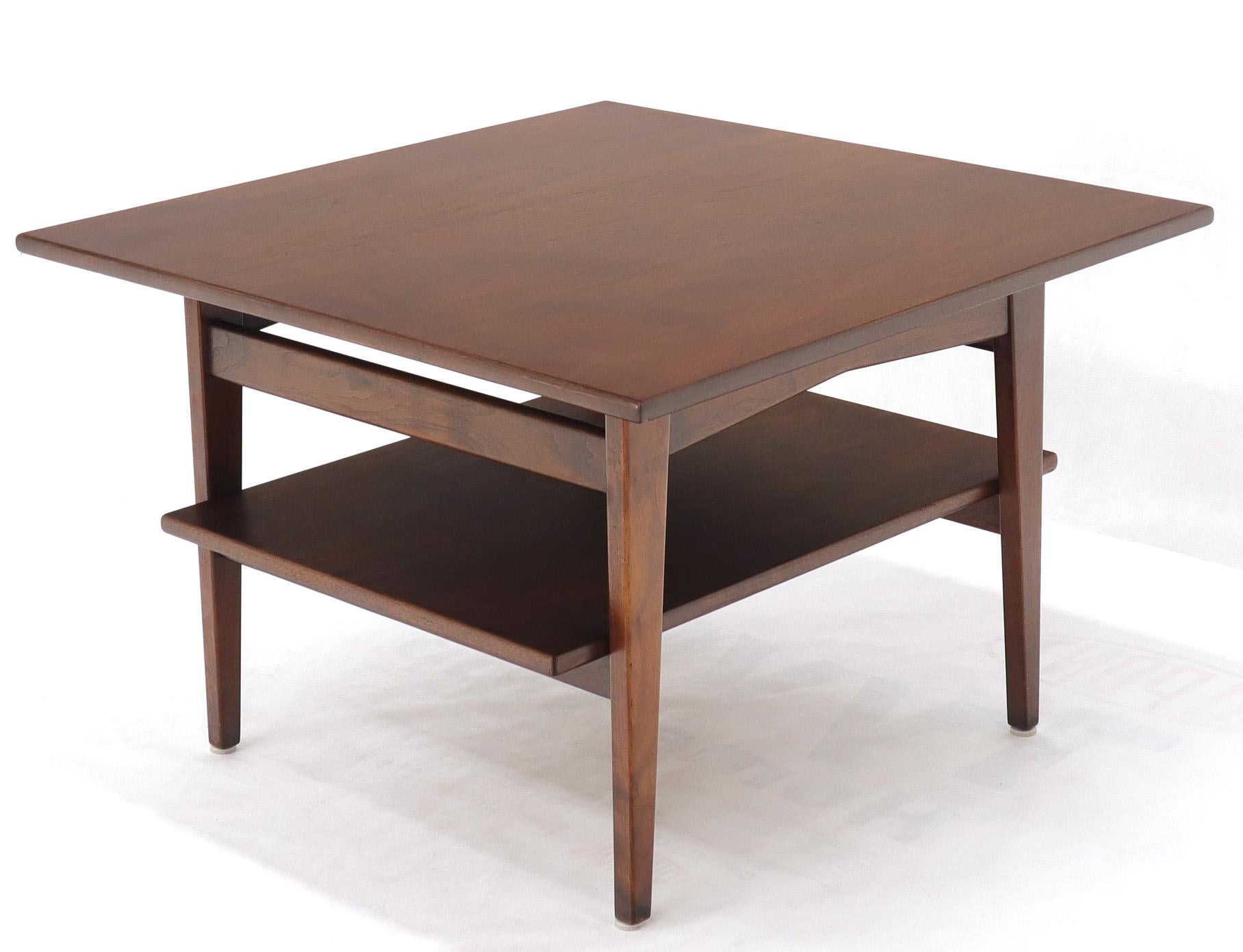 Jens Risom Square Occasional Coffee Side Table Oiled Walnut 3