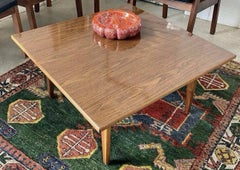 Jens Risom Square Walnut Coffee Table