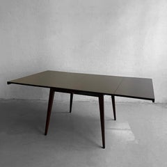 Jens Risom Square Walnut Extension Dining Table