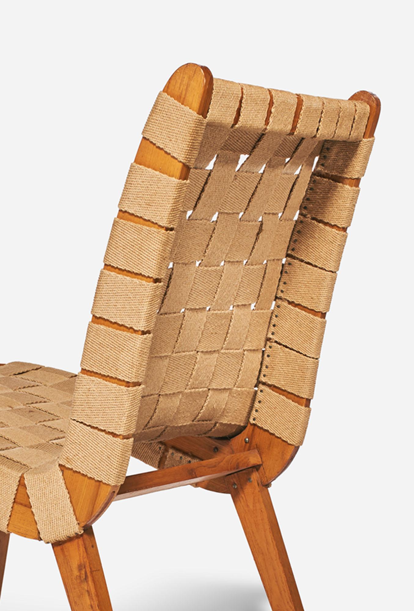 Czech Jens Risom Style Lounge Chair, 1960s For Sale