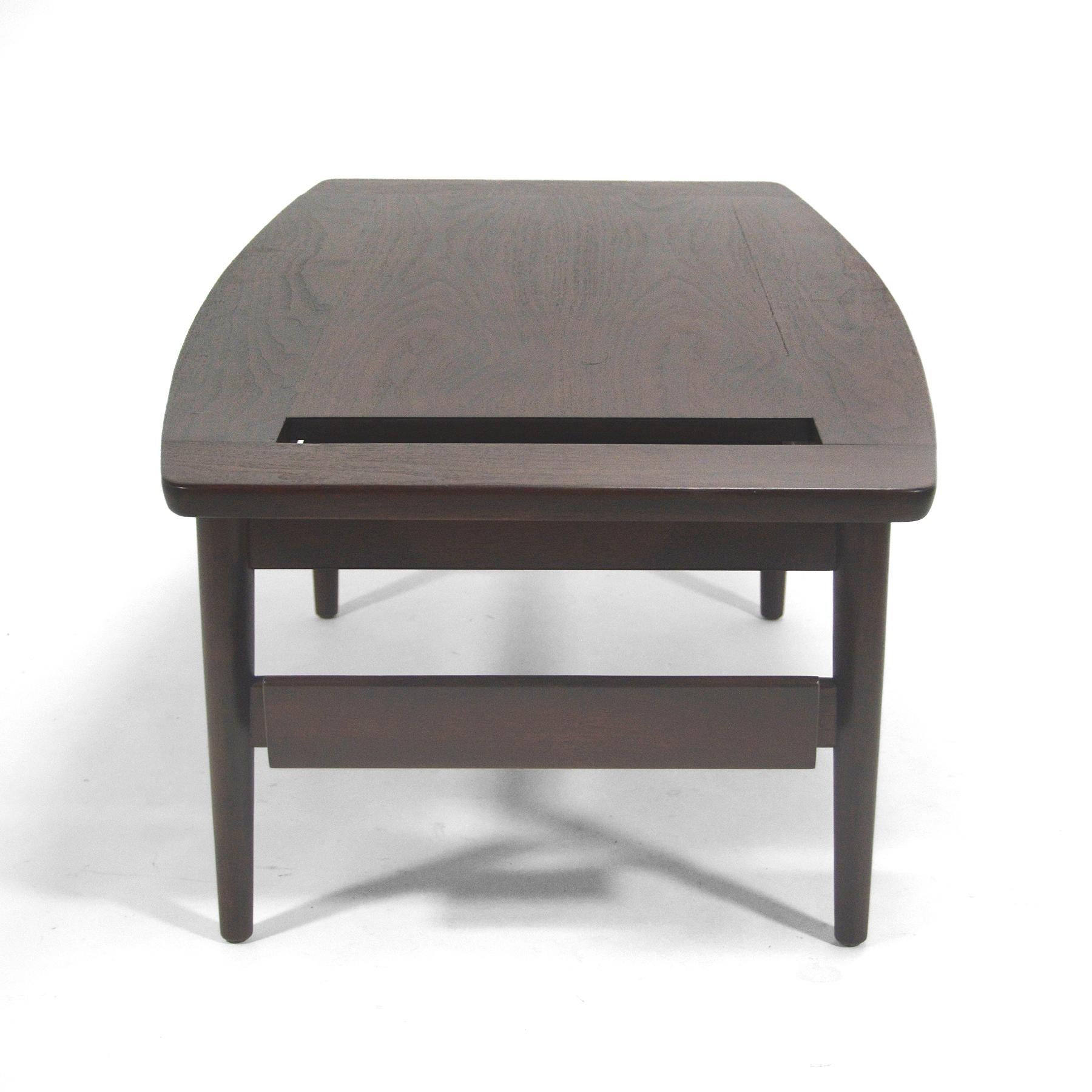 Jens Risom T 390 Coffee Table with Magazine Holder For Sale 3