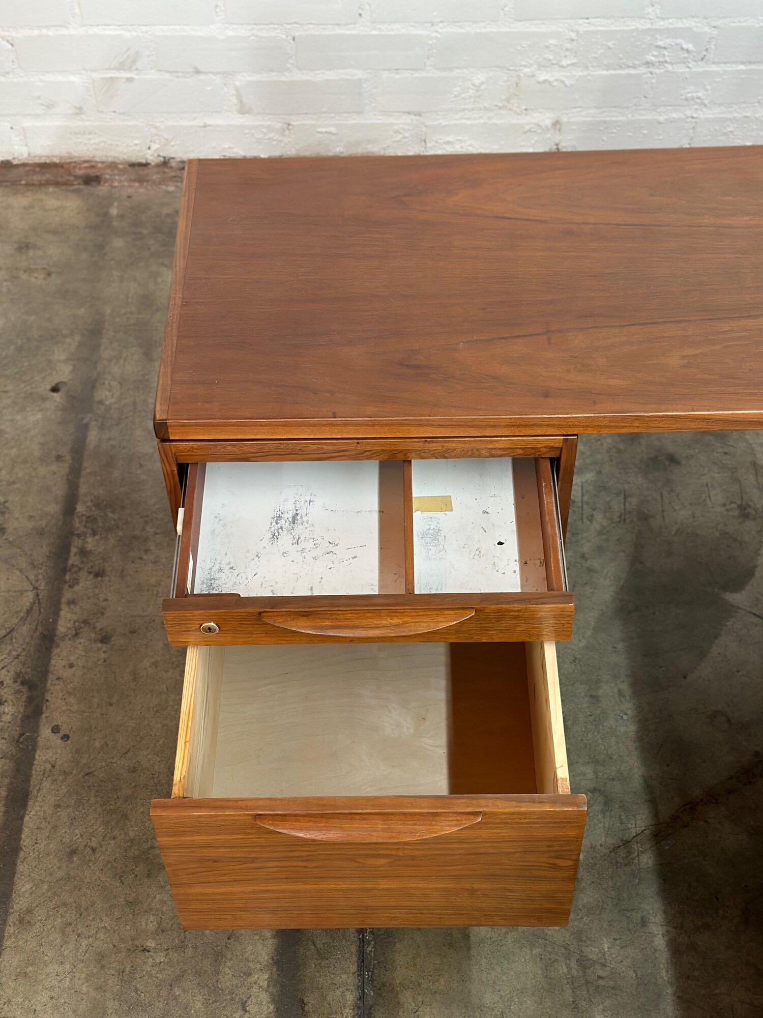 Mid-Century Modern Jens Risom Two Piece Executive Desk