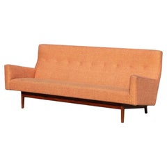 Jens Risom U150 Floating Sofa on Solid Walnut Base, Circa 1960's