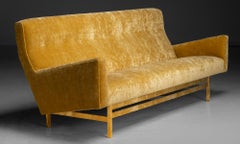 Jens Risom Velvet Sofa, America 1960