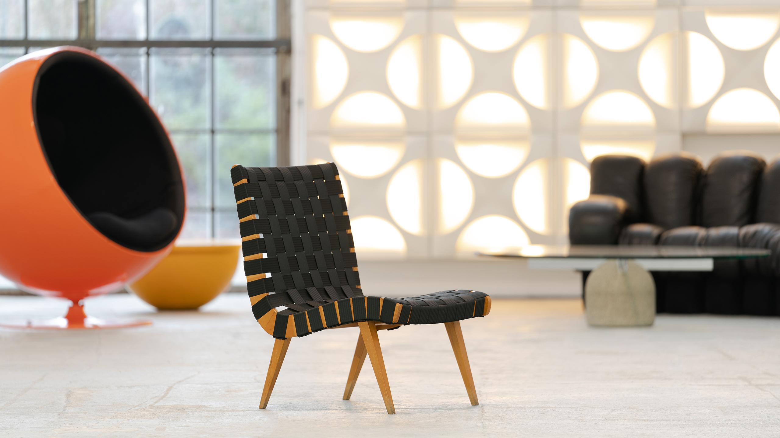 Jens Risom, Vostra Easy Lounge Chair, Design 1941 für Walter Knoll, Deutschland (Buchenholz) im Angebot