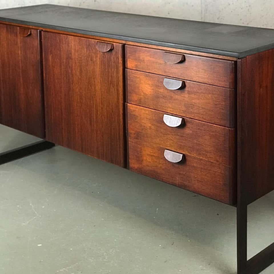 Mid Century Sideboard in Walnut and Slate by Jens Risom with Excellent Patina 4