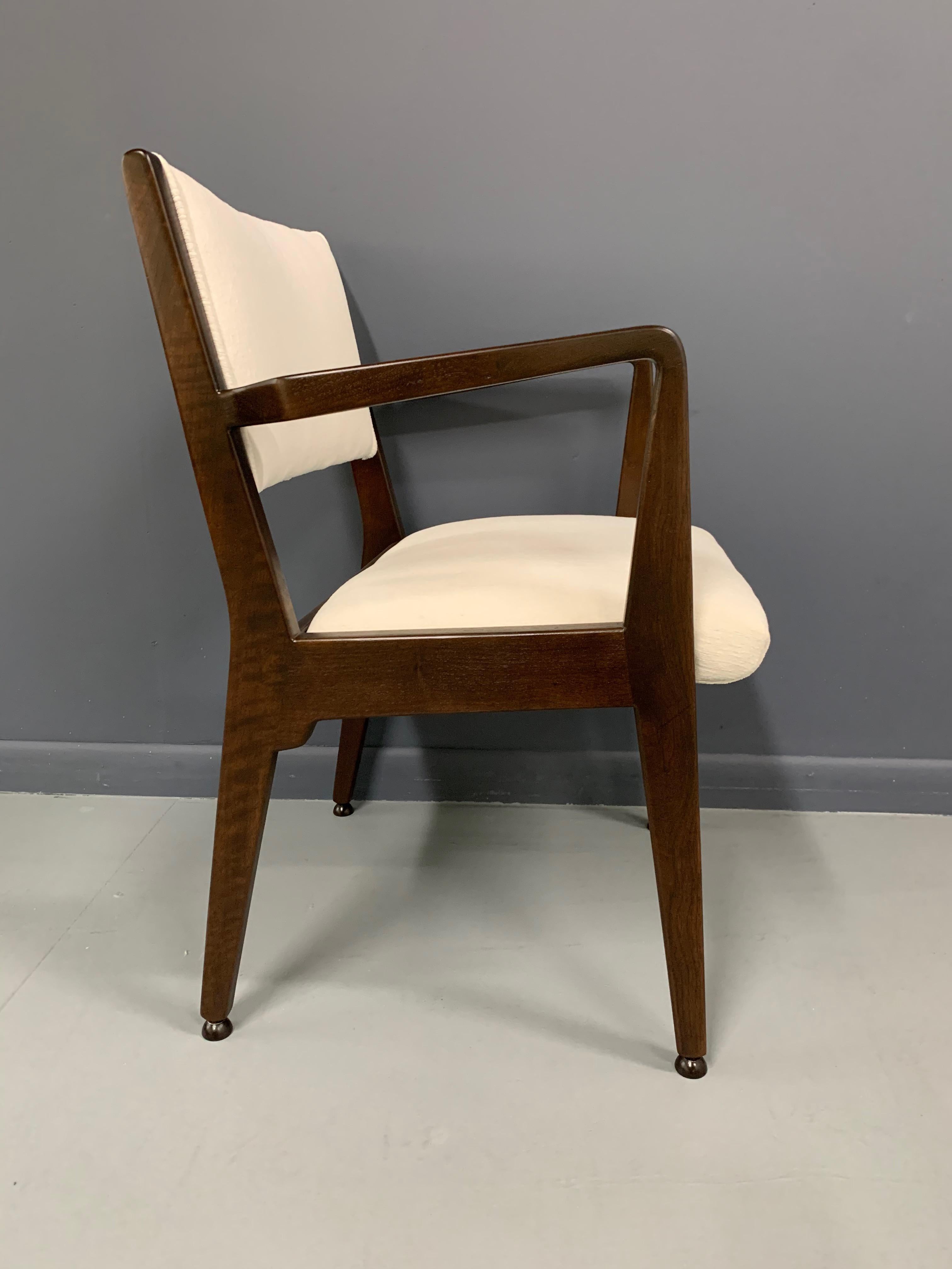 Jens Risom Walnut Armchair from 1950s In Excellent Condition In Philadelphia, PA