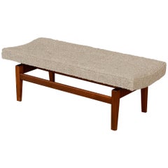 Jens Risom Walnut Bench