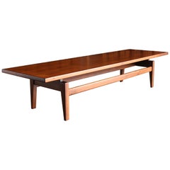 Jens Risom Walnut Bench or Coffee Table, circa 1955