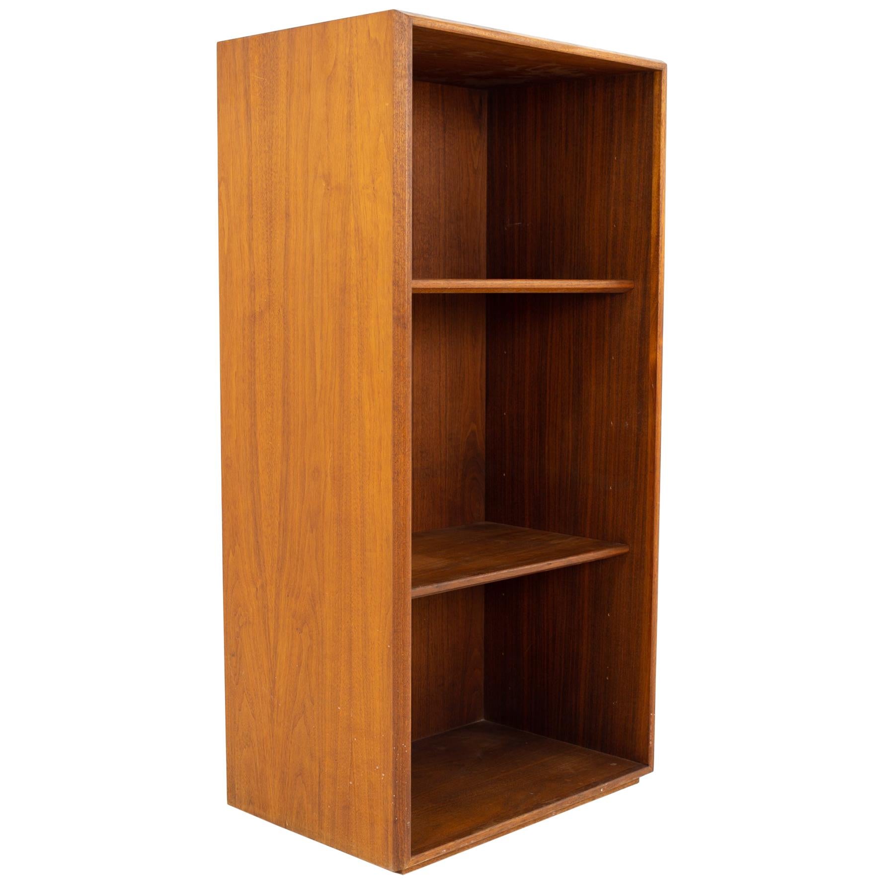Jens Risom Walnut Bookcase Shelving For Sale