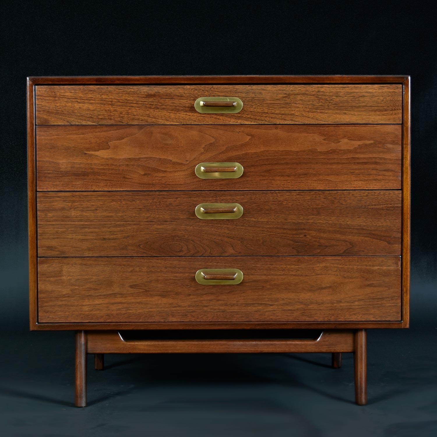 This 3-piece set was delicately restored to preserve the original dark patina and we are beyond elated with the end results. We love this line and have never had them in our clutches until now. Because of the variations in walnut grain and the