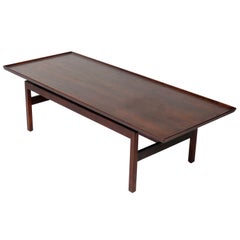 Jens Risom Walnut Coffee Table